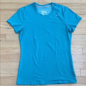 Nike Women's Teal/Turquoise Dri-FIT Tee in size Medium